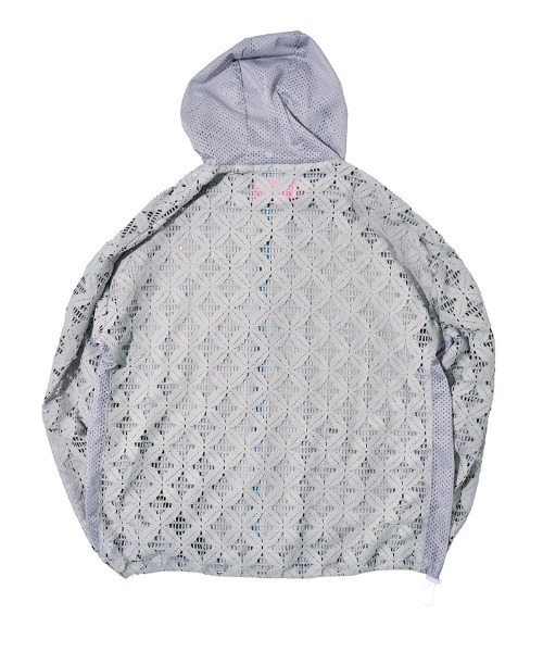 EFFECTEN(エフェクテン)の「mpa4146-Flower mesh zip hoodie ジップパーカー(efdig-19)(パーカー・メンズ・グレー/ブラック・ONE SIZE)」の8枚目の写真