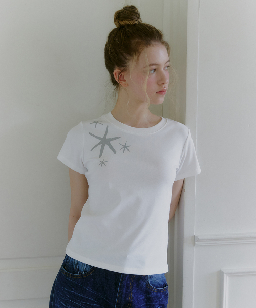 MICANE(ミケーネ)の「キレイハーフスリーブT(Tシャツ/カットソー・レディース・アイボリー・SMALL/MEDIUM/LARGE/X-LARGE)」の3枚目の写真