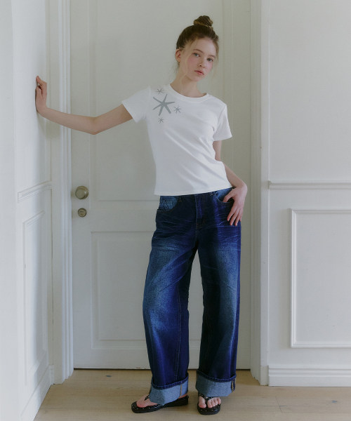 MICANE(ミケーネ)の「キレイハーフスリーブT(Tシャツ/カットソー・レディース・アイボリー・SMALL/MEDIUM/LARGE/X-LARGE)」の4枚目の写真
