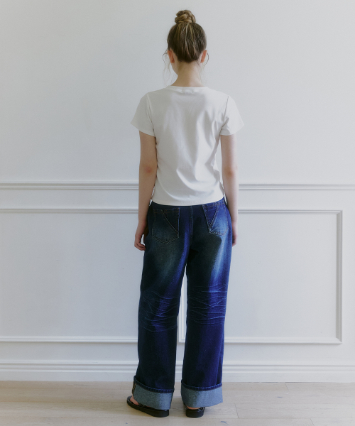 MICANE(ミケーネ)の「キレイハーフスリーブT(Tシャツ/カットソー・レディース・アイボリー・SMALL/MEDIUM/LARGE/X-LARGE)」の5枚目の写真