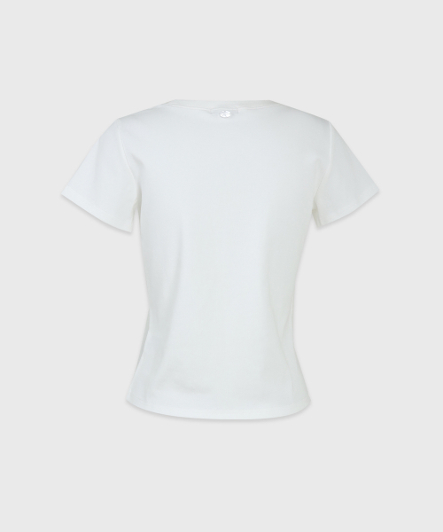 MICANE(ミケーネ)の「キレイハーフスリーブT(Tシャツ/カットソー・レディース・アイボリー・SMALL/MEDIUM/LARGE/X-LARGE)」の7枚目の写真