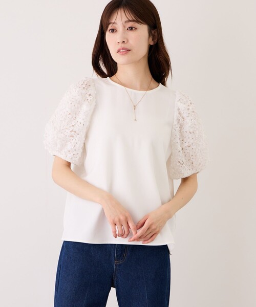 Jayro(ジャイロ)の「チュールスリーブブラウス(シャツ/ブラウス・レディース・ホワイト系その他/ブラック・M)」の10枚目の写真