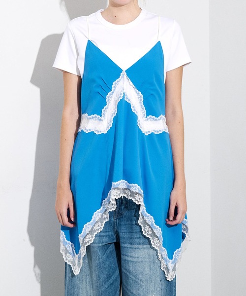 LE CIEL BLEU（ルシェルブルー）の「レーストリムジョーゼットキャミ