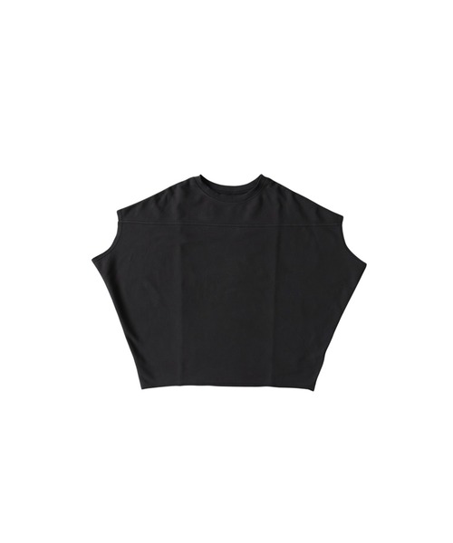 antiqua(アンティカ)の「綿100 半袖 無地 クルーネック カットソー(Tシャツ/カットソー・レディース・ブルー/アイボリー/スミクロ/ブラック・ONESIZE)」の19枚目の写真