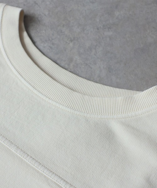 antiqua(アンティカ)の「綿100 半袖 無地 クルーネック カットソー(Tシャツ/カットソー・レディース・ブルー/アイボリー/スミクロ/ブラック・ONESIZE)」の21枚目の写真