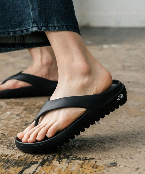 新品未使用 CAMPER トングサンダル 38 black THE NORTH FACE ザ・ノースフェイス CAMPER'S FLIP 厚底トングサンダル