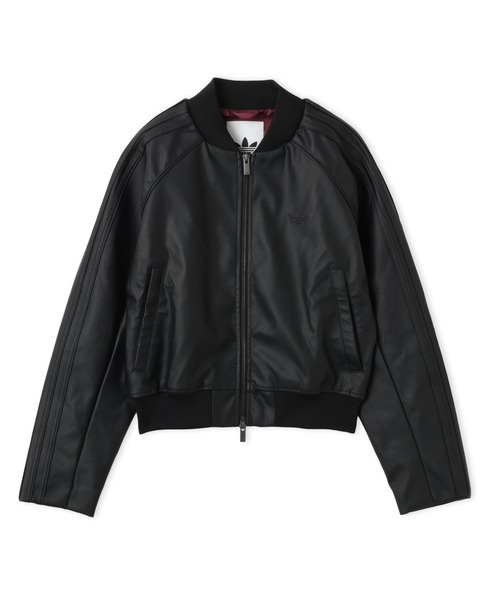 adidas(アディダス)の「adidas PLEATHER SST TRACKTOP / アディダス プレザー SST トラックトップ(ブルゾン・レディース・ブラック・S/M/L)」の5枚目の写真
