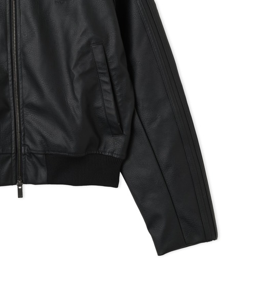 adidas(アディダス)の「adidas PLEATHER SST TRACKTOP / アディダス プレザー SST トラックトップ(ブルゾン・レディース・ブラック・S/M/L)」の7枚目の写真