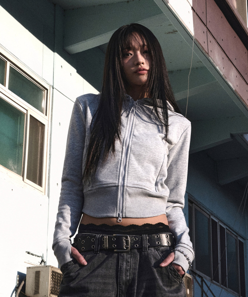 NOMANUAL(NOMANUAL)の「NM LIGHT HOODED ZIP-UP (WOMAN) - MELANGE(パーカー・レディース・その他・LARGE/SMALL/MEDIUM)」の7枚目の写真
