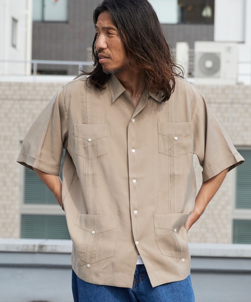 DAN RIVER/ダンリバー CUBA SHIRT キューバシャツ 半袖 ポケット