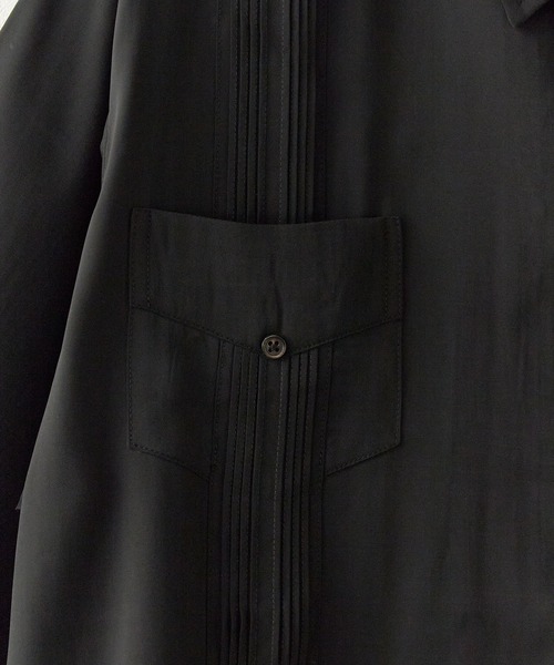 DAN RIVER（ダンリバー ）の「DAN RIVER/ダンリバー CUBA SHIRT キューバシャツ 半袖 ポケットデザイン ピンタック とろみシャツ メンズ 速乾 防シワ イージーケア 秋 秋服 2026年秋冬（シャツ/ブラウス・メンズ・ブラック/カーキ・M/L）」の7枚目の写真
