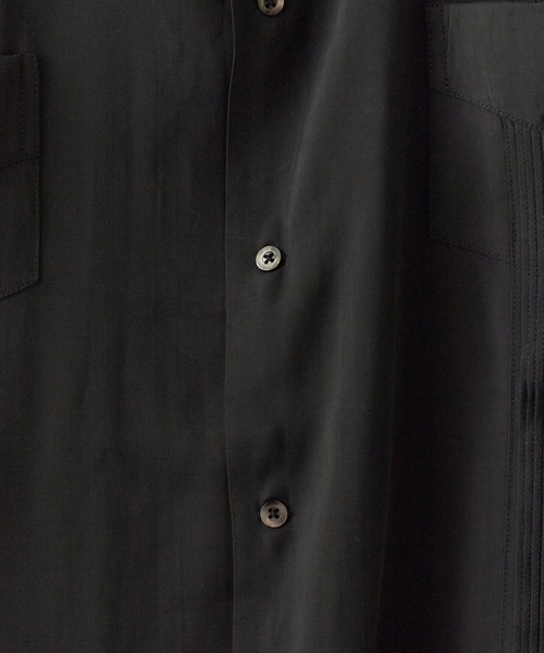 DAN RIVER（ダンリバー ）の「DAN RIVER/ダンリバー CUBA SHIRT キューバシャツ 半袖 ポケットデザイン ピンタック とろみシャツ メンズ 速乾 防シワ イージーケア 秋 秋服 2026年秋冬（シャツ/ブラウス・メンズ・ブラック/カーキ・M/L）」の8枚目の写真