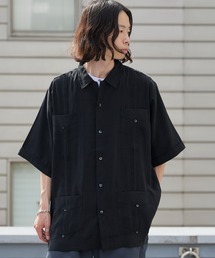 DAN RIVER（ダンリバー ）の「DAN RIVER/ダンリバー CUBA SHIRT キューバシャツ 半袖 ポケットデザイン ピンタック とろみシャツ メンズ 速乾 防シワ イージーケア 2026年 夏 夏服（シャツ/ブラウス）」