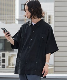 DAN RIVER（ダンリバー ）の「DAN RIVER/ダンリバー CUBA SHIRT キューバシャツ 半袖 ポケットデザイン ピンタック とろみシャツ メンズ 速乾 防シワ イージーケア 2026年 夏 夏服（シャツ/ブラウス）」