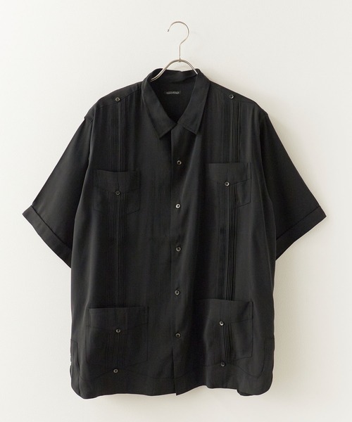 DAN RIVER（ダンリバー ）の「DAN RIVER/ダンリバー CUBA SHIRT キューバシャツ 半袖 ポケットデザイン ピンタック とろみシャツ メンズ 速乾 防シワ イージーケア 秋 秋服 2026年秋冬（シャツ/ブラウス・メンズ・ブラック/カーキ・M/L）」の16枚目の写真