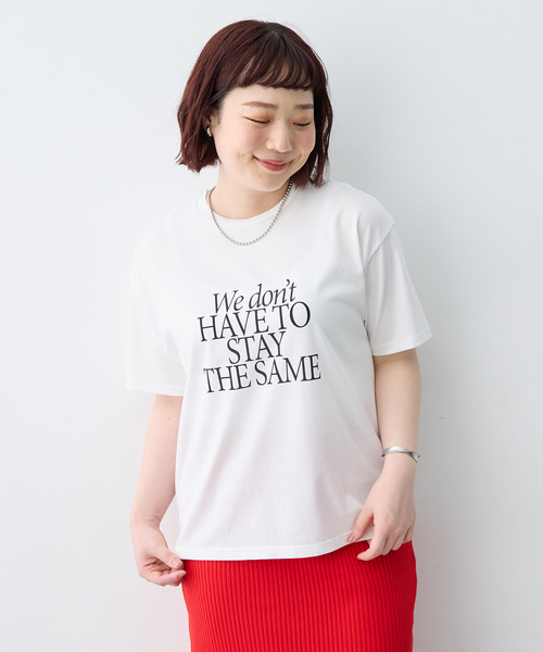 anyfee(エニフィー)の「【anyfee/大きいサイズ】選べる2柄・多機能プリント半袖Tシャツ《接触冷感・遮熱機能》(Tシャツ/カットソー・レディース・チャコール/オフホワイト/ホワイト/ダークグレー・LL/5L/3L/4L)」の1枚目の写真