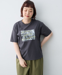 【anyfee/大きいサイズ】選べる2柄・多機能プリント半袖Tシャツ《接触冷感・遮熱機能》