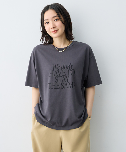 anyfee(エニフィー)の「【anyfee/大きいサイズ】選べる2柄・多機能プリント半袖Tシャツ《接触冷感・遮熱機能》(Tシャツ/カットソー・レディース・チャコール/オフホワイト/ホワイト/ダークグレー・LL/5L/3L/4L)」の3枚目の写真