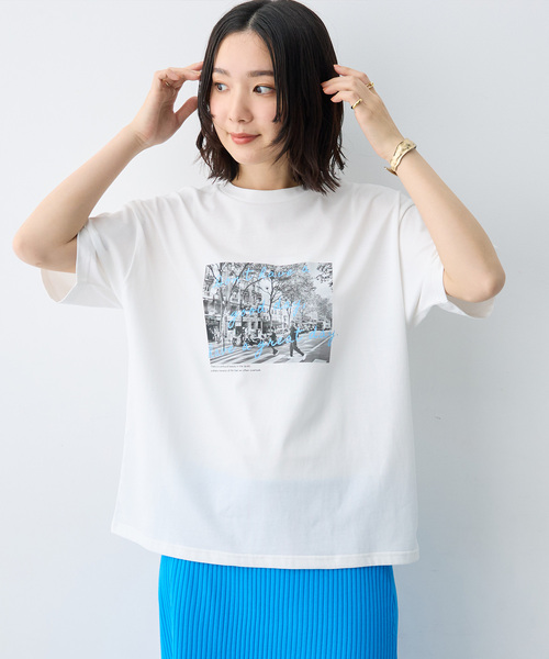 anyfee(エニフィー)の「【anyfee/大きいサイズ】選べる2柄・多機能プリント半袖Tシャツ《接触冷感・遮熱機能》(Tシャツ/カットソー・レディース・チャコール/オフホワイト/ホワイト/ダークグレー・LL/5L/3L/4L)」の9枚目の写真