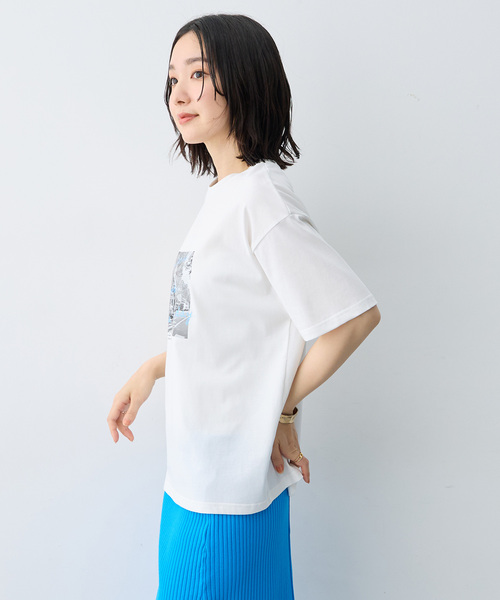 anyfee(エニフィー)の「【anyfee/大きいサイズ】選べる2柄・多機能プリント半袖Tシャツ《接触冷感・遮熱機能》(Tシャツ/カットソー・レディース・チャコール/オフホワイト/ホワイト/ダークグレー・LL/5L/3L/4L)」の11枚目の写真
