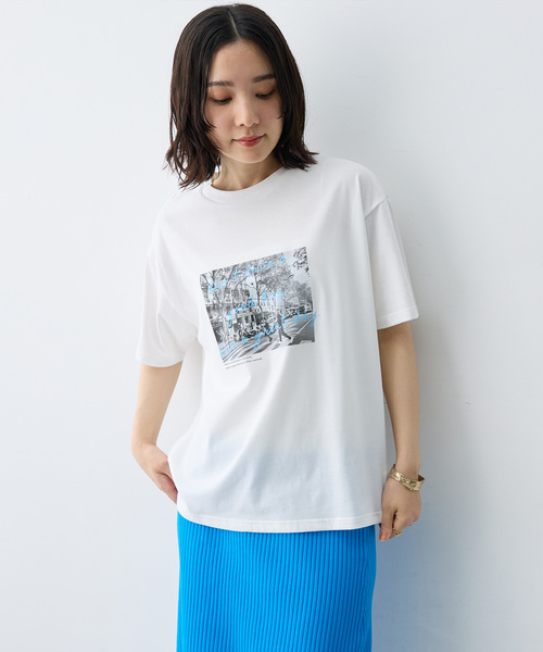 anyfee(エニフィー)の「【anyfee/大きいサイズ】選べる2柄・多機能プリント半袖Tシャツ《接触冷感・遮熱機能》(Tシャツ/カットソー・レディース・チャコール/オフホワイト/ホワイト/ダークグレー・LL/5L/3L/4L)」の12枚目の写真