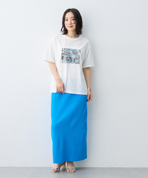 anyfee(エニフィー)の「【anyfee/大きいサイズ】選べる2柄・多機能プリント半袖Tシャツ《接触冷感・遮熱機能》(Tシャツ/カットソー・レディース・チャコール/オフホワイト/ホワイト/ダークグレー・LL/5L/3L/4L)」の13枚目の写真