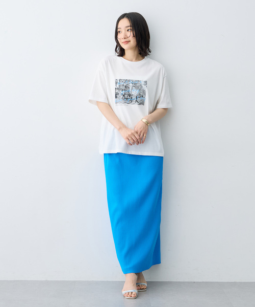 anyfee(エニフィー)の「【anyfee/大きいサイズ】選べる2柄・多機能プリント半袖Tシャツ《接触冷感・遮熱機能》(Tシャツ/カットソー・レディース・チャコール/オフホワイト/ホワイト/ダークグレー・LL/5L/3L/4L)」の14枚目の写真