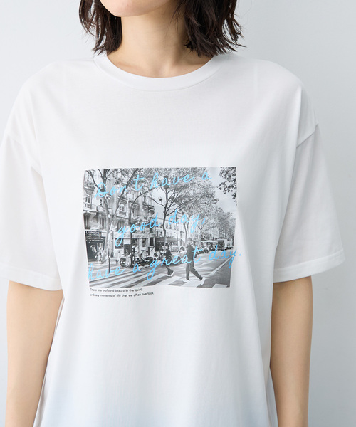 anyfee(エニフィー)の「【anyfee/大きいサイズ】選べる2柄・多機能プリント半袖Tシャツ《接触冷感・遮熱機能》(Tシャツ/カットソー・レディース・チャコール/オフホワイト/ホワイト/ダークグレー・LL/5L/3L/4L)」の16枚目の写真
