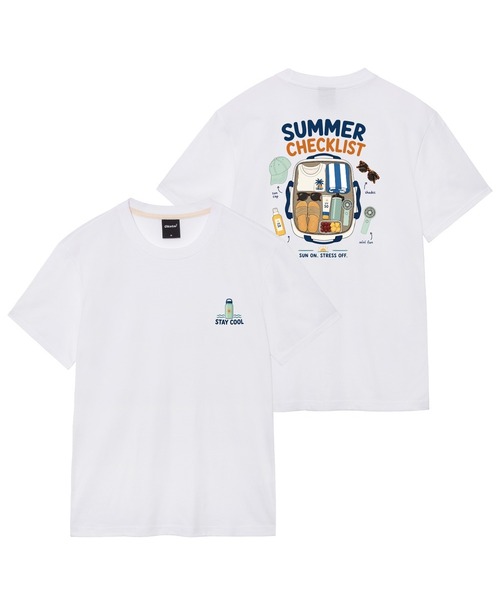 OKSTAR(オクスター)の「サマーキットバックプリンティンググラフィック半袖Tシャツ(Tシャツ/カットソー・レディース・クリーム/ホワイト/ライトベージュ/ブラック/ライトグレー・4XL/SMALL/MEDIUM/LARGE/X-LARGE/2XL/3XL)」の1枚目の写真