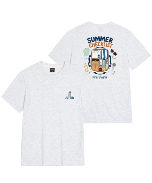 OKSTAR(オクスター)の「サマーキットバックプリンティンググラフィック半袖Tシャツ(Tシャツ/カットソー・レディース・クリーム/ホワイト/ライトベージュ/ブラック/ライトグレー・4XL/SMALL/MEDIUM/LARGE/X-LARGE/2XL/3XL)」の3枚目の写真