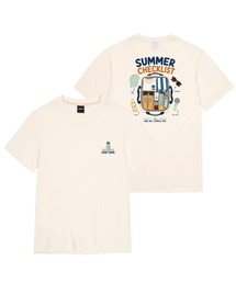 サマーキットバックプリンティンググラフィック半袖Tシャツ
