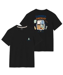 サマーキットバックプリンティンググラフィック半袖Tシャツ