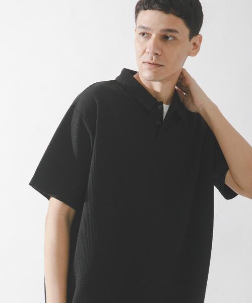 URBAN RESEARCH Sonny Label(アーバンリサーチサニーレーベル)の「カットシアサッカー襟付きプルオーバー(Tシャツ/カットソー・メンズ・ネイビー/ブラック・MEDIUM/LARGE)」の2枚目の写真
