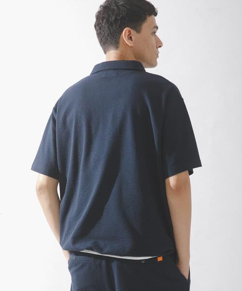 URBAN RESEARCH Sonny Label(アーバンリサーチサニーレーベル)の「カットシアサッカー襟付きプルオーバー(Tシャツ/カットソー・メンズ・ネイビー/ブラック・MEDIUM/LARGE)」の5枚目の写真