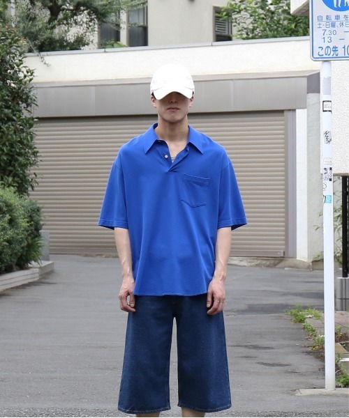 KAIKO(カイコー)の「KAIKO Tomorrow ss polo shirt(ポロシャツ・メンズ・レッド/ブルー・1/2)」の1枚目の写真