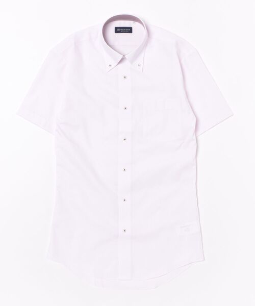 TOKYO SHIRTS（トウキョウシャツ）の「【吸水速乾】 形態安定ノンアイロン ボタンダウン 半袖ビジネスワイシャツ（ビジネスシャツ・メンズ・ピンク・首回り39cm/首回り37cm/首回り43cm/首回り42cm/首回り41cm）」の6枚目の写真