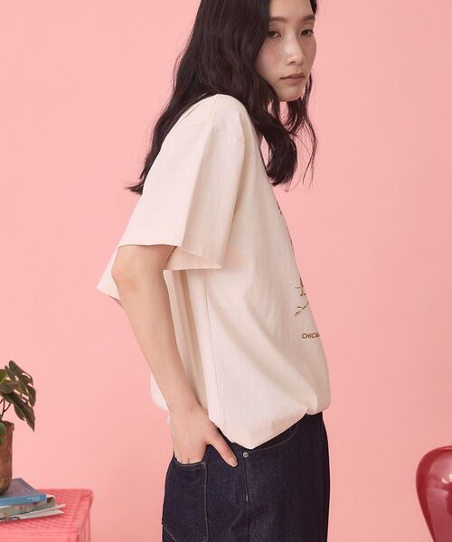 PENNEYS(ぺニーズ)の「【PENNEY'S】アソートロゴTシャツ(Tシャツ/カットソー・レディース・サックスブルー/アイボリー・FREE)」の5枚目の写真