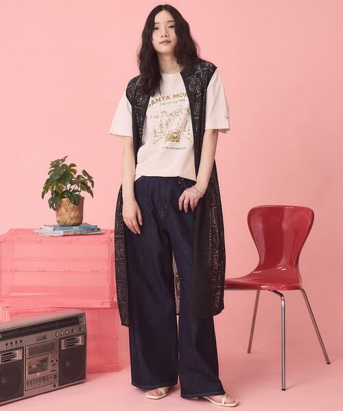 PENNEYS(ぺニーズ)の「【PENNEY'S】アソートロゴTシャツ(Tシャツ/カットソー・レディース・サックスブルー/アイボリー・FREE)」の9枚目の写真