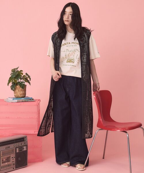 PENNEYS(ぺニーズ)の「【PENNEY'S】アソートロゴTシャツ(Tシャツ/カットソー・レディース・サックスブルー/アイボリー・FREE)」の10枚目の写真
