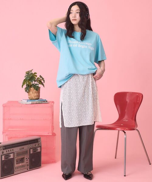 PENNEYS(ぺニーズ)の「【PENNEY'S】アソートロゴTシャツ(Tシャツ/カットソー・レディース・サックスブルー/アイボリー・FREE)」の18枚目の写真