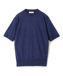 TOMORROWLAND tricot コットンリネン モスステッチ柄クルーネック半袖