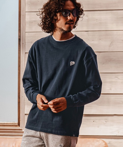 1minute 1second(ワンミニットワンセカンド)の「mlt5753-10oz heart patch long sleeve cut sew ロングスリーブカットソー(1M26A280)(Tシャツ/カットソー・メンズ・ネイビー/ブラック/ホワイト・M/L/XL)」の3枚目の写真