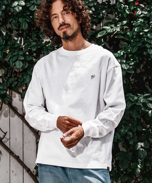 1minute 1second(ワンミニットワンセカンド)の「mlt5753-10oz heart patch long sleeve cut sew ロングスリーブカットソー(1M26A280)(Tシャツ/カットソー・メンズ・ネイビー/ブラック/ホワイト・M/L/XL)」の7枚目の写真