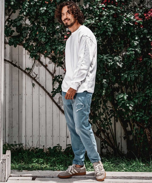 1minute 1second(ワンミニットワンセカンド)の「mlt5753-10oz heart patch long sleeve cut sew ロングスリーブカットソー(1M26A280)(Tシャツ/カットソー・メンズ・ネイビー/ブラック/ホワイト・M/L/XL)」の8枚目の写真