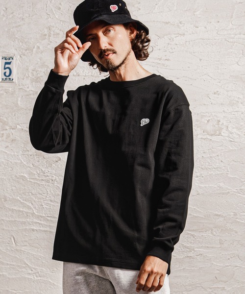 1minute 1second(ワンミニットワンセカンド)の「mlt5753-10oz heart patch long sleeve cut sew ロングスリーブカットソー(1M26A280)(Tシャツ/カットソー・メンズ・ネイビー/ブラック/ホワイト・M/L/XL)」の10枚目の写真