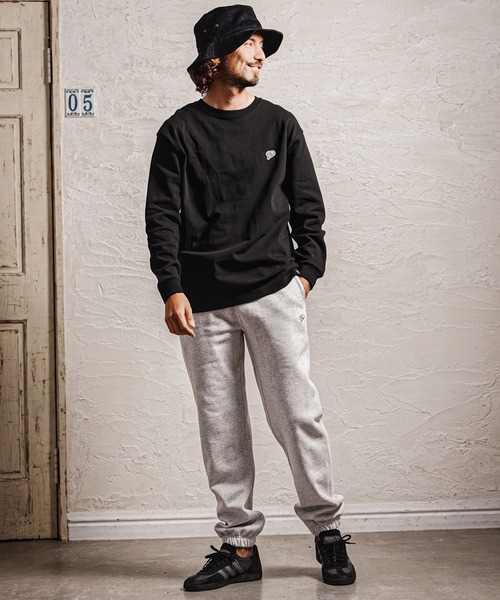 1minute 1second(ワンミニットワンセカンド)の「mlt5753-10oz heart patch long sleeve cut sew ロングスリーブカットソー(1M26A280)(Tシャツ/カットソー・メンズ・ネイビー/ブラック/ホワイト・M/L/XL)」の4枚目の写真