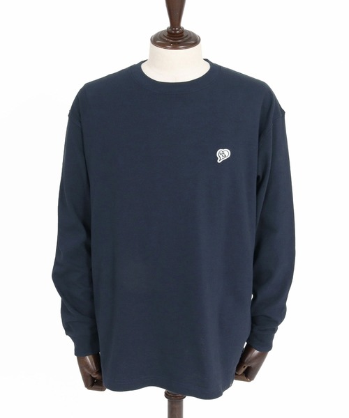 1minute 1second(ワンミニットワンセカンド)の「mlt5753-10oz heart patch long sleeve cut sew ロングスリーブカットソー(1M26A280)(Tシャツ/カットソー・メンズ・ネイビー/ブラック/ホワイト・M/L/XL)」の19枚目の写真
