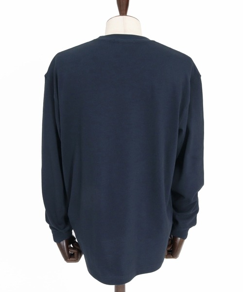 1minute 1second(ワンミニットワンセカンド)の「mlt5753-10oz heart patch long sleeve cut sew ロングスリーブカットソー(1M26A280)(Tシャツ/カットソー・メンズ・ネイビー/ブラック/ホワイト・M/L/XL)」の20枚目の写真
