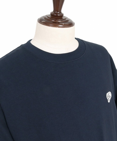 1minute 1second(ワンミニットワンセカンド)の「mlt5753-10oz heart patch long sleeve cut sew ロングスリーブカットソー(1M26A280)(Tシャツ/カットソー・メンズ・ネイビー/ブラック/ホワイト・M/L/XL)」の21枚目の写真