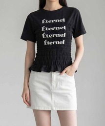シャーリングロゴTシャツ